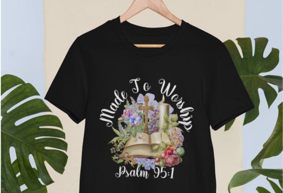 Christian T Shirt, Made to Worship Tee