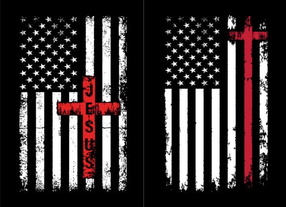 Jesus Cross Flag Design for T-Shirt Designs