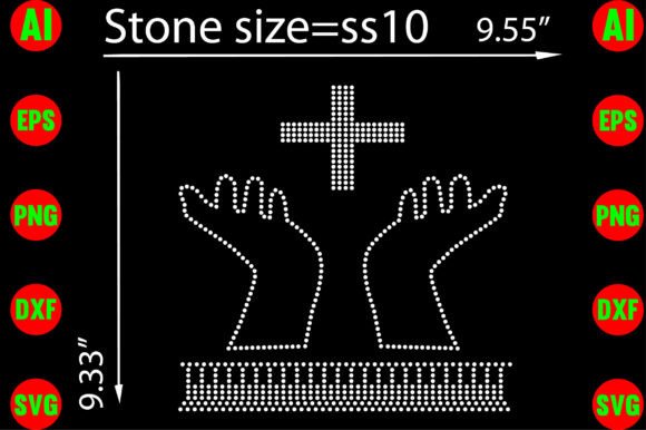 Jesus Pray Rhinestone Templates Design