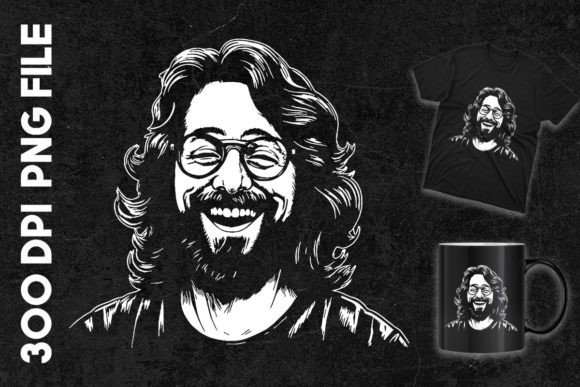 Jesus Wearing Glasses Clipart for T-Shirt Designs